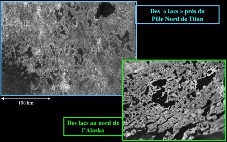 Comparaison entre lacs de Titan et lacs du grand Nord américain
