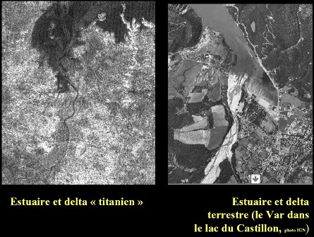 Estuaires deltaïques sur Titan et sur Terre