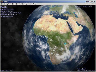 Comparaison avec une vue de l'Afrique prise sans éclipse