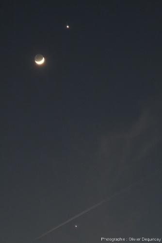 Triple conjonction Vénus - Jupiter - Lune, 26 mars 2012