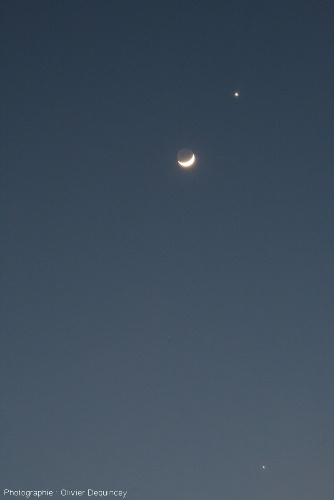 Triple conjonction Vénus - Jupiter - Lune, 26 m ars 2012