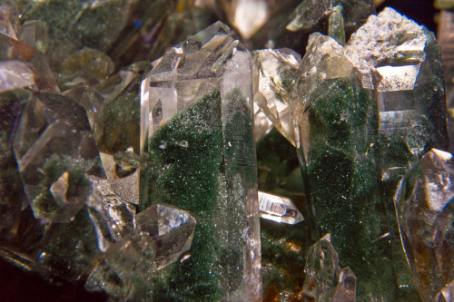 Quartz avec fantôme de chlorite verte, Bourg d'Oisans, Alpes, France