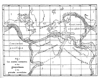 Carte des aires continentales par Emile Haug