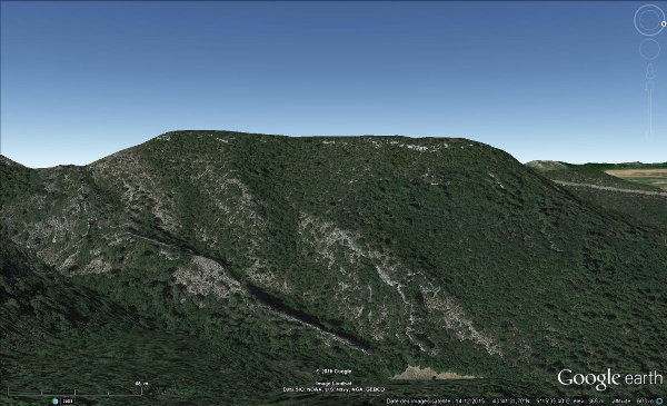 Vue aérienne du plateau de Sèze