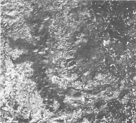 La chaîne des Puys vue par le satellite SPOT, le 10 novembre 1986