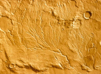 Réseau dendritique de chenaux sur Mars