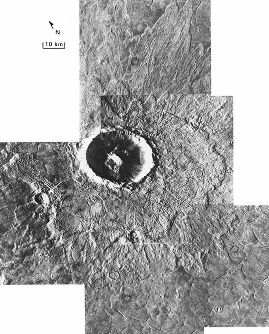 Cratère d'Arandas entouré de ses éjectas [32A28-31, 9A42; 43°N, 14°W]