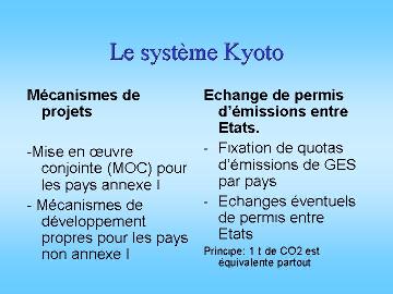 Le système Kyoto
