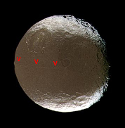 Vue générale de Japet, satellite de Saturne