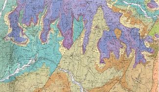 Carte géologique d'Aubenas au 1/50.000