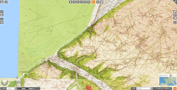Extrait de la carte géologique à 1/50 000 de Saint-Valery-sur-Somme / Eu