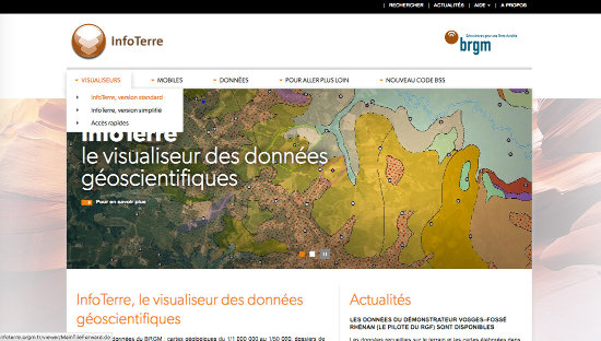 Obtention des notices de cartes géologiques avec le portail InfoTerre du BRGM - accès InfoTerre