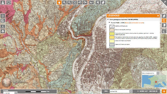 Obtention des notices de cartes géologiques avec le portail Infoterre du BRGM - accès à la notice à télécharger