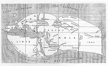 Carte du monde par Strabon