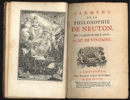 Premières pages des "Élements de Philosophie", Newton