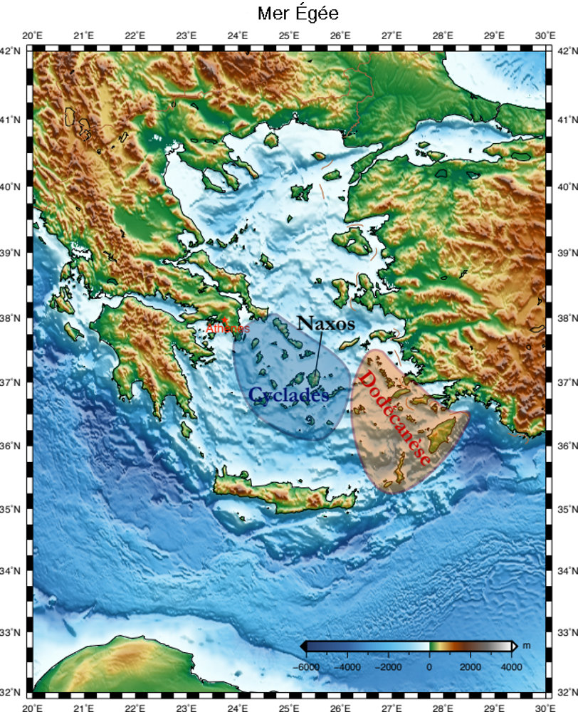 zone sismique grece cyclades