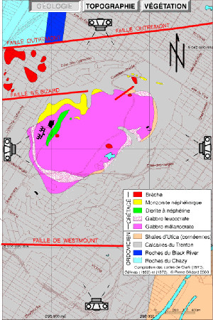 Carte Géologique plus détaillée du Mont Royal