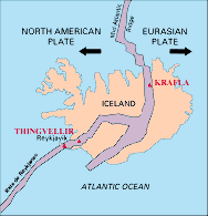 Carte structurale de l'Islande
