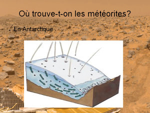 Mécanisme d'accumulation des météorites en Antarctique