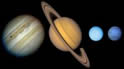 Les 4 planètes géantes: système solaire externe