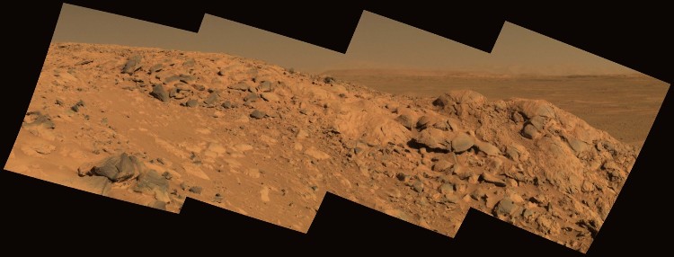 Vue en "vraies couleurs" du rocher West Spur