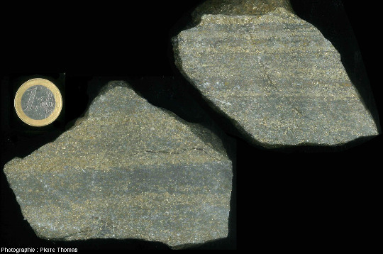 Deux échantillons ramassés en 1989 dans les déblais de la descenderie et des galeries du BRGM, Chessy-les-Mines