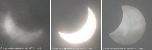 Moments de l'éclipse solaire partielle du 20 mars 2015