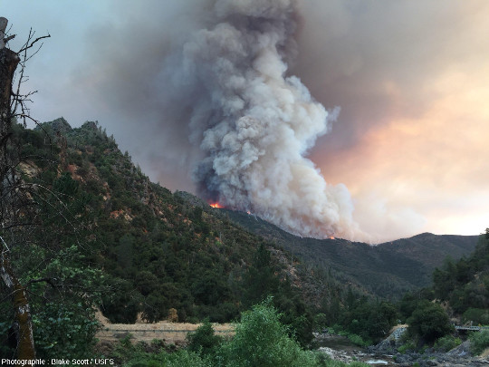 Le feu Fergusson, près du Parc National du Yosemite, en Californie, le 14 juillet 2018