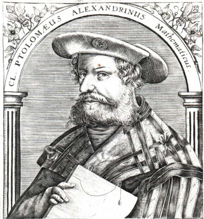 Représentation de Ptolémée, gravure allemande du XVIème siècle