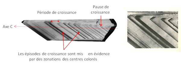 Quartz lamellaire de La Gardette (France) fumé par une irradiation gamma