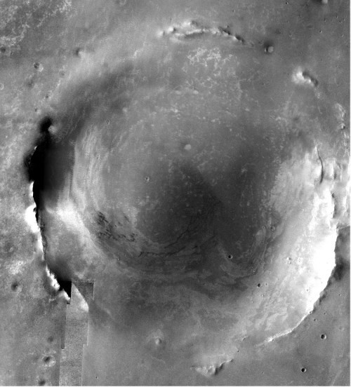 Mars : le cratère Endeavour, prochain objectif d'Opportunity, situé à 12 km du cratère Victoria
