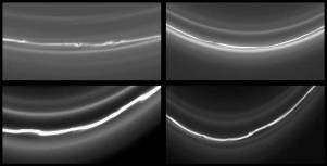 L'anneau F de Saturne et de ses déformations
