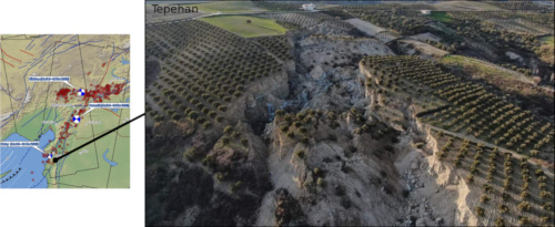 Vue aérienne de la zone de Tepehan (Hatay, Turquie) : une image très médiatique mais mal décrite