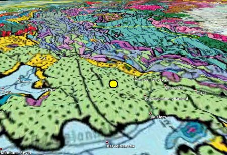 Localisation géologique du séisme de l'Ubaye du 7 avril 2014