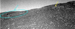 Observation de strates dans le paysage martien