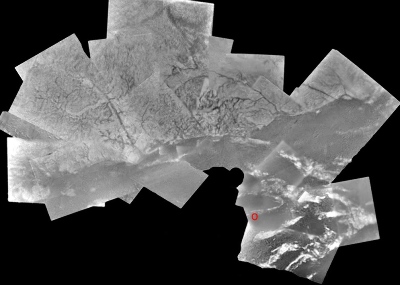 Mosaique d'Images de la surface de Titan