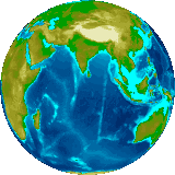 Topographie de l'Océan Indien.