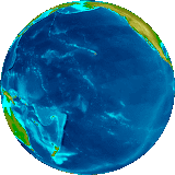 Topographie de l'Océan Pacifique.