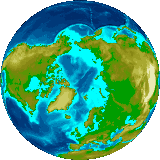 Topographie de l'Océan Glacial Arctique.