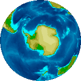 Topographie de l'Océan Antarctique.