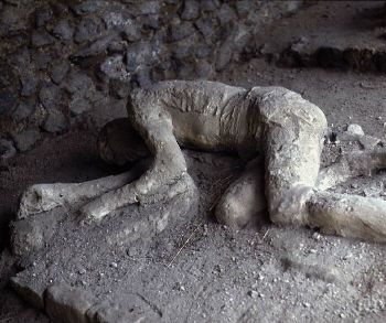 Victime de l'éruption du Vésuve, Pompéi, 79 ap. J.C.