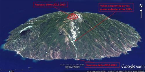 L'île de Paluweh en septembre 2013, deux mois avant le début de l'éruption de 2012-2013