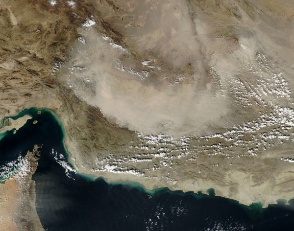 Un nuage de poussière au Sud de l'Iran