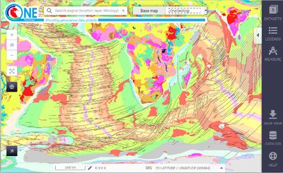 Carte géologique du monde sur One Geology